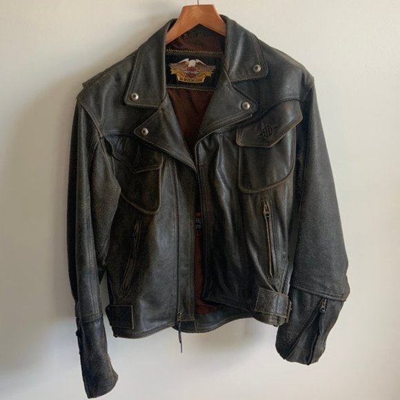 Vintage Genuine Leather Motto Motorcycle Jacket - Picture 2 of 9